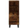 Aparador de madera contrachapada roble ahumado 34,5x34x180 cm