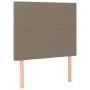 Headboard with LED lights taupe gray fabric 100x5x118/128 cm by vidaXL, Headboards and footboards - Ref: Foro24-3122138, Pric...
