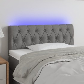 Headboard with LED in dark gray fabric 90x7x78/88 cm by vidaXL, Headboards and footboards - Ref: Foro24-3121931, Price: 44,50...