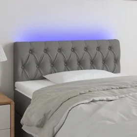 Kopfteil mit LED aus dunkelgrauem Stoff 90x7x78/88 cm von vidaXL, Kopf- und Fußteile - Ref: Foro24-3121931, Preis: 46,50 €, R...