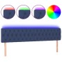 Kopfteil aus blauem Stoff mit LED 200x7x78/88 cm von vidaXL, Kopf- und Fußteile - Ref: Foro24-3121976, Preis: 82,91 €, Rabatt: %