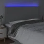 Headboard with LED lights light gray fabric 180x5x118/128 cm by vidaXL, Headboards and footboards - Ref: Foro24-3122158, Pric...