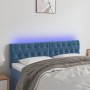 LED-Kopfteil aus dunkelblauem Samt, 144 x 7 x 78/88 cm von vidaXL, Kopf- und Fußteile - Ref: Foro24-3122000, Preis: 69,20 €, ...