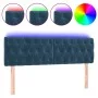 LED-Kopfteil aus dunkelblauem Samt, 144 x 7 x 78/88 cm von vidaXL, Kopf- und Fußteile - Ref: Foro24-3122000, Preis: 68,03 €, ...