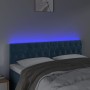 LED-Kopfteil aus dunkelblauem Samt, 144 x 7 x 78/88 cm von vidaXL, Kopf- und Fußteile - Ref: Foro24-3122000, Preis: 69,20 €, ...