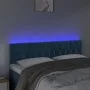 LED-Kopfteil aus dunkelblauem Samt, 144 x 7 x 78/88 cm von vidaXL, Kopf- und Fußteile - Ref: Foro24-3122000, Preis: 68,03 €, ...