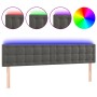 Dunkelgraues Samtkopfteil mit LED 200x5x78/88 cm von vidaXL, Kopf- und Fußteile - Ref: Foro24-3122113, Preis: 61,44 €, Rabatt: %