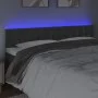 Cabecero con LED de terciopelo gris oscuro 200x5x78/88 cm de vidaXL, Cabeceros y pies de cama - Ref: Foro24-3122113, Precio: ...