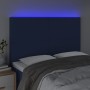 Headboard with LED lights blue fabric 144x5x118/128 cm by vidaXL, Headboards and footboards - Ref: Foro24-3122148, Price: 112...
