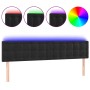 Kopfteil aus schwarzem Samt mit LED 180x5x78/88 cm von vidaXL, Kopf- und Fußteile - Ref: Foro24-3122108, Preis: 66,68 €, Raba...