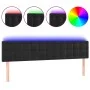 Kopfteil aus schwarzem Samt mit LED 180x5x78/88 cm von vidaXL, Kopf- und Fußteile - Ref: Foro24-3122108, Preis: 69,02 €, Raba...