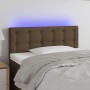 Cabecero con LED de tela marrón oscuro 90x5x78/88 cm de vidaXL, Cabeceros y pies de cama - Ref: Foro24-3122031, Precio: 48,41...