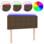 Headboard with LED in dark brown fabric 90x5x78/88 cm by vidaXL, Headboards and footboards - Ref: Foro24-3122031, Price: 48,4...