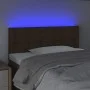 Headboard with LED in dark brown fabric 90x5x78/88 cm by vidaXL, Headboards and footboards - Ref: Foro24-3122031, Price: 48,5...