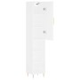 Aparador alto madera contrachapada blanco 34,5x34x180 cm