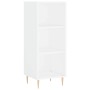 Aparador alto madera contrachapada blanco 34,5x34x180 cm