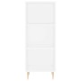 Aparador alto madera contrachapada blanco 34,5x34x180 cm