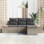 con almohada Ajustable 4 pcs Gris 239 x 117 x 37 cm