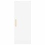 Aparador alto madera contrachapada blanco 34,5x34x180 cm