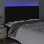 Headboard with LED lights black fabric 200x5x118/128 cm by vidaXL, Headboards and footboards - Ref: Foro24-3122168, Price: 10...