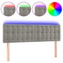 Hellgraues Samtkopfteil mit LED 144x5x78/88 cm von vidaXL, Kopf- und Fußteile - Ref: Foro24-3122094, Preis: 70,99 €, Rabatt: %