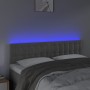 Hellgraues Samtkopfteil mit LED 144x5x78/88 cm von vidaXL, Kopf- und Fußteile - Ref: Foro24-3122094, Preis: 70,99 €, Rabatt: %