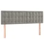 Light gray velvet headboard with LED 144x5x78/88 cm by vidaXL, Headboards and footboards - Ref: Foro24-3122094, Price: 68,76 ...