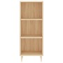 Aparador de madera contrachapada roble Sonoma 34,5x34x180 cm