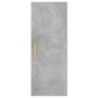 Aparador de madera contrachapada gris hormigón 34,5x34x180 cm