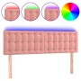 Rosa Samtkopfteil mit LED 144x5x78/88 cm von vidaXL, Kopf- und Fußteile - Ref: Foro24-3122099, Preis: 70,42 €, Rabatt: %