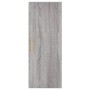 Aparador alto madera contrachapada gris Sonoma 34,5x34x180 cm