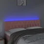 Rosa Samtkopfteil mit LED 144x7x78/88 cm von vidaXL, Kopf- und Fußteile - Ref: Foro24-3122001, Preis: 84,37 €, Rabatt: %