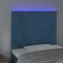 Kopfteil mit LED-Beleuchtung, dunkelblauer Samt, 80 x 5 x 118/128 cm von vidaXL, Kopf- und Fußteile - Ref: Foro24-3122178, Pr...