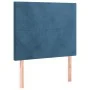 Headboard with LED lights dark blue velvet 80x5x118/128 cm by vidaXL, Headboards and footboards - Ref: Foro24-3122178, Price:...