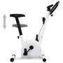 Bicicleta estática con resistencia de cinta blanco de vidaXL, Bicicletas estáticas - Ref: Foro24-92137, Precio: 122,15 €, Des...