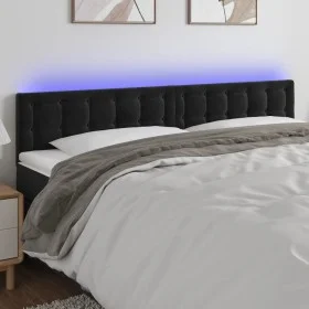 Black velvet headboard with LED 200x5x78/88 cm by vidaXL, Headboards and footboards - Ref: Foro24-3122114, Price: 68,76 €, Di...