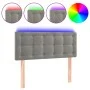 Light gray velvet headboard with LED 80x5x78/88 cm by vidaXL, Headboards and footboards - Ref: Foro24-3122076, Price: 37,63 €...