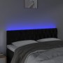 Kopfteil aus schwarzem Samt mit LED 160x7x78/88 cm von vidaXL, Kopf- und Fußteile - Ref: Foro24-3122004, Preis: 85,06 €, Raba...