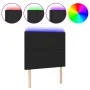 Headboard with LED lights black synthetic leather 100x5x118/128 cm by vidaXL, Headboards and footboards - Ref: Foro24-3122228...