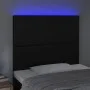 Headboard with LED lights black synthetic leather 100x5x118/128 cm by vidaXL, Headboards and footboards - Ref: Foro24-3122228...