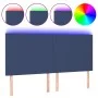 Cabecero con luces LED tela azul 180x5x118/128 cm de vidaXL, Cabeceros y pies de cama - Ref: Foro24-3122164, Precio: 110,09 €...