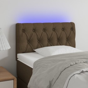 Kopfteil mit LED aus dunkelbraunem Stoff 80x7x78/88 cm von vidaXL, Kopf- und Fußteile - Ref: Foro24-3121925, Preis: 45,22 €, ...