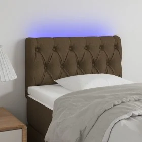 Kopfteil mit LED aus dunkelbraunem Stoff 80x7x78/88 cm von vidaXL, Kopf- und Fußteile - Ref: Foro24-3121925, Preis: 47,55 €, ...
