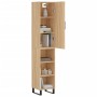 Aparador de madera contrachapada roble Sonoma 34,5x34x180 cm