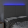 Kopfteil mit LED-Leuchten, graues Kunstleder, 144 x 5 x 118/128 cm von vidaXL, Kopf- und Fußteile - Ref: Foro24-3122238, Prei...