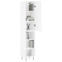 Aparador alto madera contrachapada blanco 34,5x34x180 cm