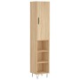 Aparador de madera contrachapada roble Sonoma 34,5x34x180 cm