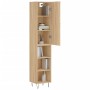 Aparador de madera contrachapada roble Sonoma 34,5x34x180 cm