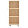 Aparador de madera contrachapada roble Sonoma 34,5x34x180 cm