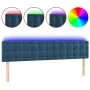 LED-Kopfteil aus dunkelblauem Samt, 180 x 5 x 78/88 cm von vidaXL, Kopf- und Fußteile - Ref: Foro24-3122110, Preis: 68,47 €, ...